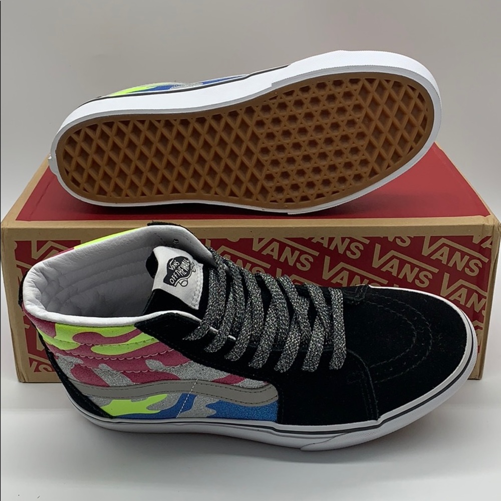 •VANS Sk-8-HI PLATFORM 2 After Dark CAMO/True White - Picture 7 of 16